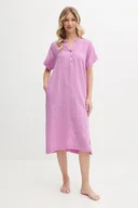 Piżamy damskie - Dkny koszula nocna damska kolor fioletowy YI10054 - DKNY - miniaturka - grafika 1