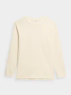 Koszulki męskie - Outhorn Longsleeve OTHAW23TLONM183 Écru Regular Fit - miniaturka - grafika 1