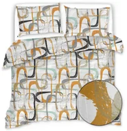 Pościel - Pościel Z Mikrofibry 160X200 Beżowo-Żółta 21251 - miniaturka - grafika 1