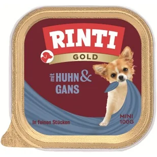 RINTI Gold Mini 16x100g Kurczak i gęś - Mokra karma dla psów - miniaturka - grafika 1