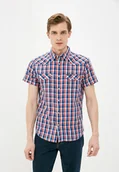 Koszule damskie - Koszula Męska Wrangler Ss Western Shirt Limoges Blue W5J04Mx50-M - miniaturka - grafika 1