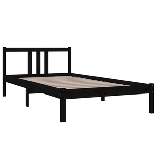 Lumarko Rama łóżka, czarna, lite drewno, 100 x 200 cm - Łóżka Lumarko Rama łóżka, czarna, lite drewno, 100 x 200 cm - Łóżka - miniaturka - grafika 4