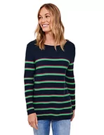 Swetry damskie - Cecil Damski sweter z dzianiny w paski, Deep Blue, M - miniaturka - grafika 1