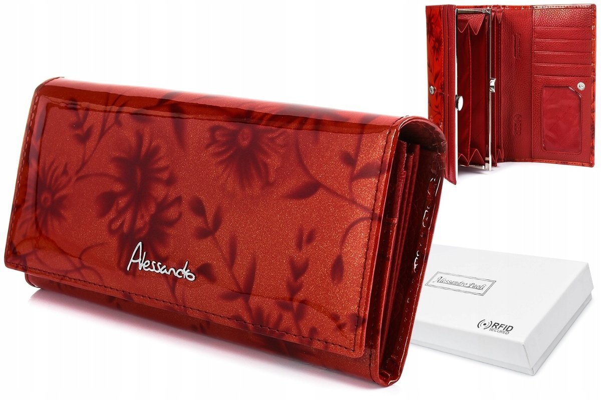 Skórzany portfel damski rozbudowany PREMIUM RFiD