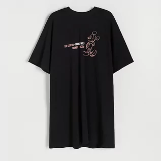 Piżamy damskie - Reserved Reserved - Koszula nocna Myszka Miki - Czarny - grafika 1