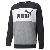 Bluzy męskie - PUMA Męska bluza z okrągłym dekoltem, Czarny, XS - miniaturka - grafika 1