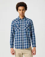 Koszule męskie - WRANGLER WESTERN INDIGO SHIRT DARK WASH 112357250 L - miniaturka - grafika 1