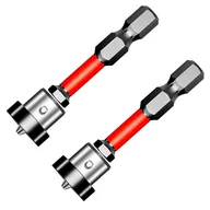 Inne - TEMU 2 szt. Wiertła Udarnego z Stali S2 o Wysokim Momencie - Silne Magnety, Antypoślizgowe i Trwałe z Chwytem Sześciokątnym do Zastosowań - miniaturka - grafika 1