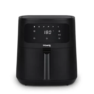 H.Koenig Frytkownica na gorące powietrze FRY840, pojemność 4 l, gotuje do 6 osób, regulowana 80-200°C, 5 trybów gotowania, timer 60 minut, 5 programów, ekran dotykowy - Frytkownice - miniaturka - grafika 1