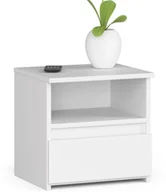Szafki nocne - Klasyczna biała szafka nocna z szufladą S4-K70 - miniaturka - grafika 1