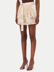 TWINSET Szorty materiałowe 251TT2443 Beżowy Regular Fit - Spodenki damskie - miniaturka - grafika 1