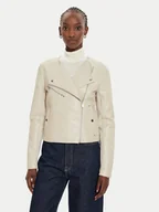 Kurtki damskie - Vero Moda Kurtka z imitacji skóry Riley 10302441 Beżowy Slim Fit - miniaturka - grafika 1
