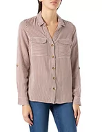 Bluzki damskie - VERO MODA Vmbumpy L/S koszulka damska Noos Bluzka, Snow White/Stripes:sable, S - miniaturka - grafika 1