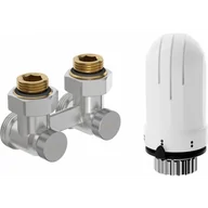 Zawory i kraniki - Mexen G03 zestaw termostatyczny dwururowy DN50, kątowy 1/2"x3/4", nikiel - W911-012-938-01 - miniaturka - grafika 1