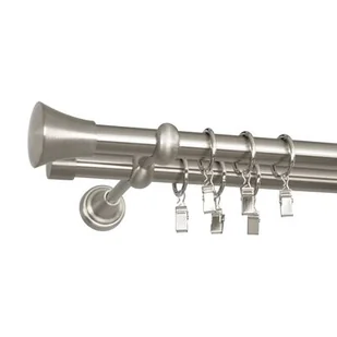Karnisz podwójny 19/19 mm Tazza 200 cm srebrny Bojanek - Karnisze - miniaturka - grafika 1