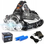 Latarki - LATARKA CZOŁOWA czołówka 3x ledcree xm-l t6 4 Tryby działania - miniaturka - grafika 1