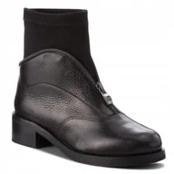 Botki damskie - SOLO FEMME BOTKI DAMSKIE CZARNE SKÓRA 38 3C2G6* - miniaturka - grafika 1