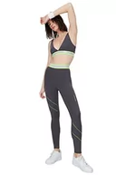 Legginsy - Trendyol Damskie legginsy sportowe z wysokim stanem Skinny Fit, Szary, L - miniaturka - grafika 1