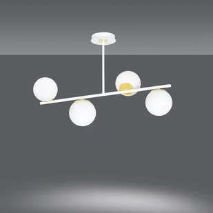 Biało-złota, nowoczesna lampa do kuchni 1023/4 z serii FLOKI - Lampy sufitowe - miniaturka - grafika 2