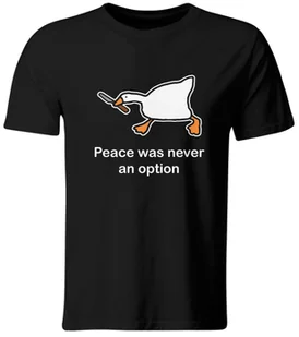 Koszulka Peace Was Never An Option, Śmieszny nadruk, roz. L - Koszulki męskie - miniaturka - grafika 1