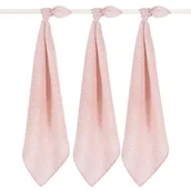 Pieluchy - Jollein - Bawełniane pieluszki niemowlęce Hydrophlic 70x70cm 3szt., Snake Pale Pink - miniaturka - grafika 1