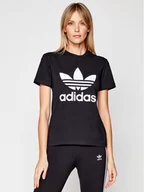 Koszulki i topy damskie - Adidas T-Shirt Trefoil Tee GN2896 Czarny Standard Fit - miniaturka - grafika 1