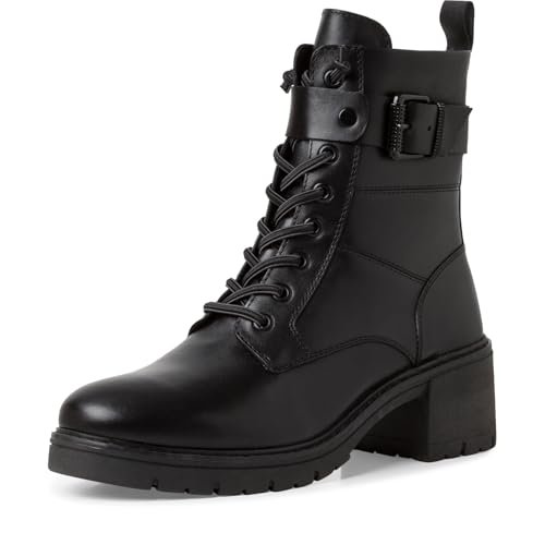 Marco Tozzi Damskie buty Bootie Laced 2-25259-43, modne kozaki, czarne, 36 EU, czarny, 36 EU