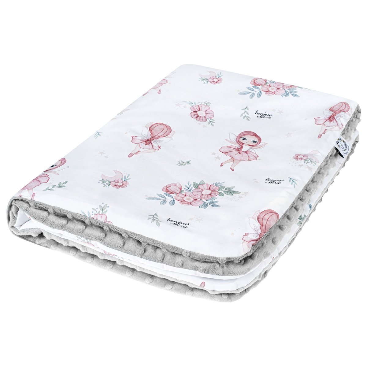 Kocyk Przedszkolaka bawełna - minky 100x150 cm Wróżki Bonjour Cherie