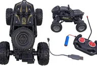 Zabawki zdalnie sterowane - Autko Zdalnie Sterowane MONSTER TRUCK METAL BLACK dla Dzieci samochód RC auto Off-Road CZARNY 1:18 - miniaturka - grafika 1