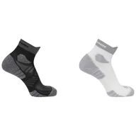 Skarpetki męskie - Skarpetki Salomon Aero Ankle 2-Pack Rozmiar skarpet: 45-47 / Kolor: czarny/biały - miniaturka - grafika 1