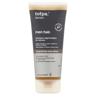 TORF CORPORATION (TOŁPA) TOŁPA DERMO MEN HAIR Szampon regenerujący do włosów siwych 200 ml - Zestawy kosmetyków męskich - miniaturka - grafika 2