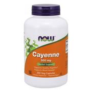 Suplementy naturalne - Now Foods Cayenne - Pieprz kajeński 500 mg (250 kaps.) - miniaturka - grafika 1