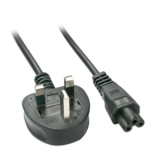 Lindy 2m UK 3 Pin to C5 Mains - Kable - miniaturka - grafika 1