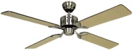 Wentylatory sufitowe - Wentylator sufitowy z pilotem Telesto 132 cm chrom szczotkowany - miniaturka - grafika 1