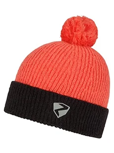 Ziener Dziecięca czapka z pomponem/dziergana, podszewka z polaru, zawartość wełny, czerwony (hot red), S - Czapki damskie - miniaturka - grafika 1