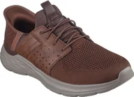 Trampki męskie - Skechers męskie trampki niskie Garner - Newick brązowy - miniaturka - grafika 1