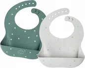 Śliniaki i fartuszki - Śliniak silikonowy LITTE DIMSUM 2szt - miniaturka - grafika 1