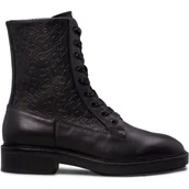 Botki damskie - Calvin Klein Skórzane botki - miniaturka - grafika 1