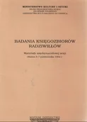 Książki o kulturze i sztuce - Badania księgozbiorów Radziwiłłów - miniaturka - grafika 1