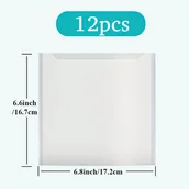 Inne - TEMU Zestaw 12 Organizatorów do Papieru Scrapbookowego - Przezroczyste Torby Plastikowe na 6x6", Karton, Arkusze Winylowe i Zdjęcia, Rozwiązania do - miniaturka - grafika 1