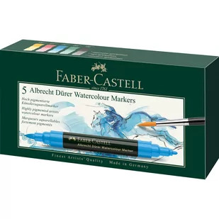 Faber-Castell Pisaki akwarelowe dwustronne Faber Castell Albrecht Dürer - 5 kolorów 160305 - Kredki, ołówki, pastele i pisaki - miniaturka - grafika 1
