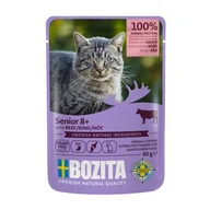 Mokra karma dla kotów - BOZITA Karma mokra dla kotów Senior 8+ kawałeczki w sosie 12 x 85 g Wołowina - miniaturka - grafika 1