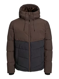 Jack&JONES męska kurtka JORCOPENHAGEN Puffer Jacket SN pikowana kurtka, Seal Brown/szczegóły: blokowanie, XL - Kurtki męskie - miniaturka - grafika 1