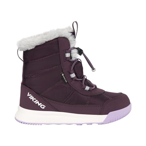 Viking Aery Warm GTX SL śniegowce, winogronowe/liliowe, 10 UK dziecko, Winogronowy liliowy, 10 UK Child
