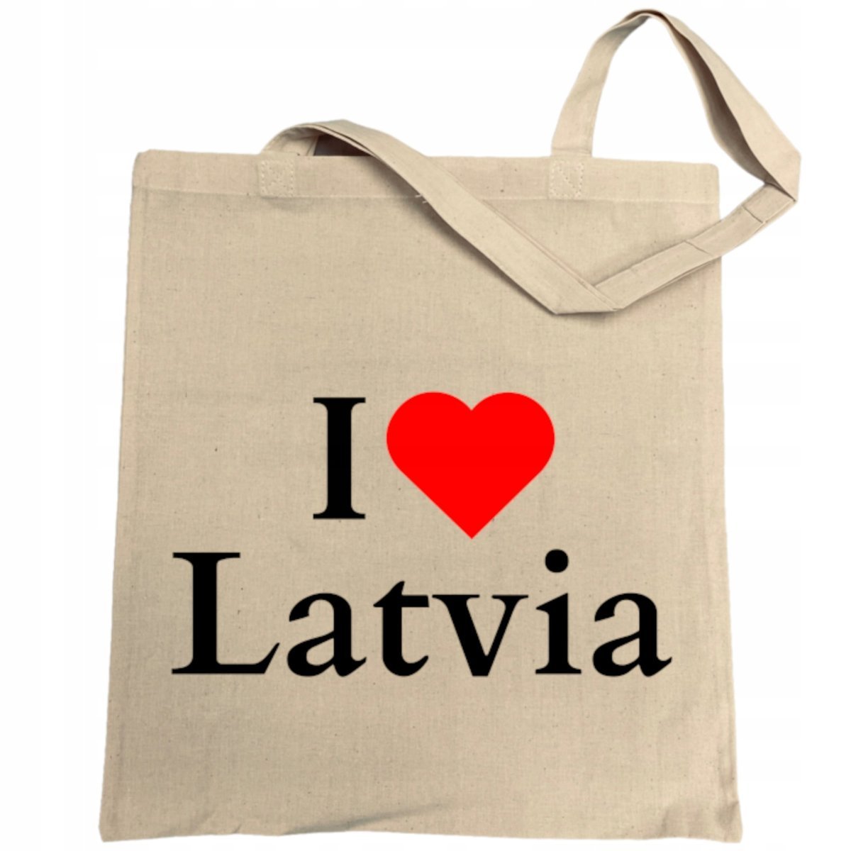 Torba na zakupy nadruk I Love Latvia Kocham Łotwe