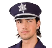 Gadżety dla niej i dla niego - Boland Czapka, Policjant, granatowa, rozmiar uniwersalny - miniaturka - grafika 1