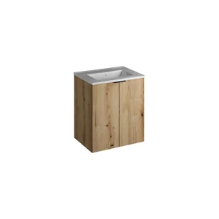 Szafka Łazienkowa Wisząca z Umywalką 82-50-2D Nova Oak Comad Dąb Coast Evoke - Szafki łazienkowe - miniaturka - grafika 1