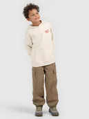 Spodnie i spodenki dla chłopców - 4F Spodnie casual cargo chłopięce - brązowe 158/164 (12-14 lat) - miniaturka - grafika 1