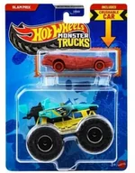 Samochody i pojazdy dla dzieci - Hot Wheels Monster Trucks Pojazd 1:64 + Autko - miniaturka - grafika 1