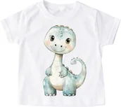 Koszulki dla dziewczynek - Koszulka z dinozaurem na Dzień Dinozaura - dinozaur72 - miniaturka - grafika 1